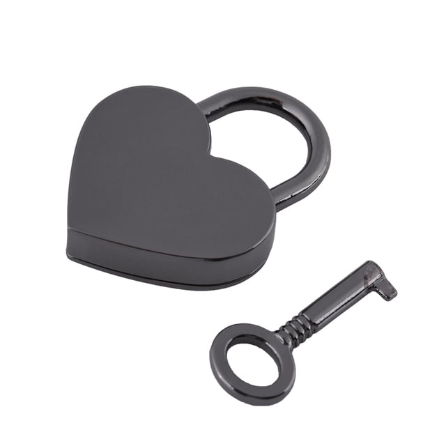 Amo a la forma del Corazón Candado, Bloqueo de Diario Pequeño Con Llave, Portátil y Fácil de Usar para El Libro de Diario O Joyería