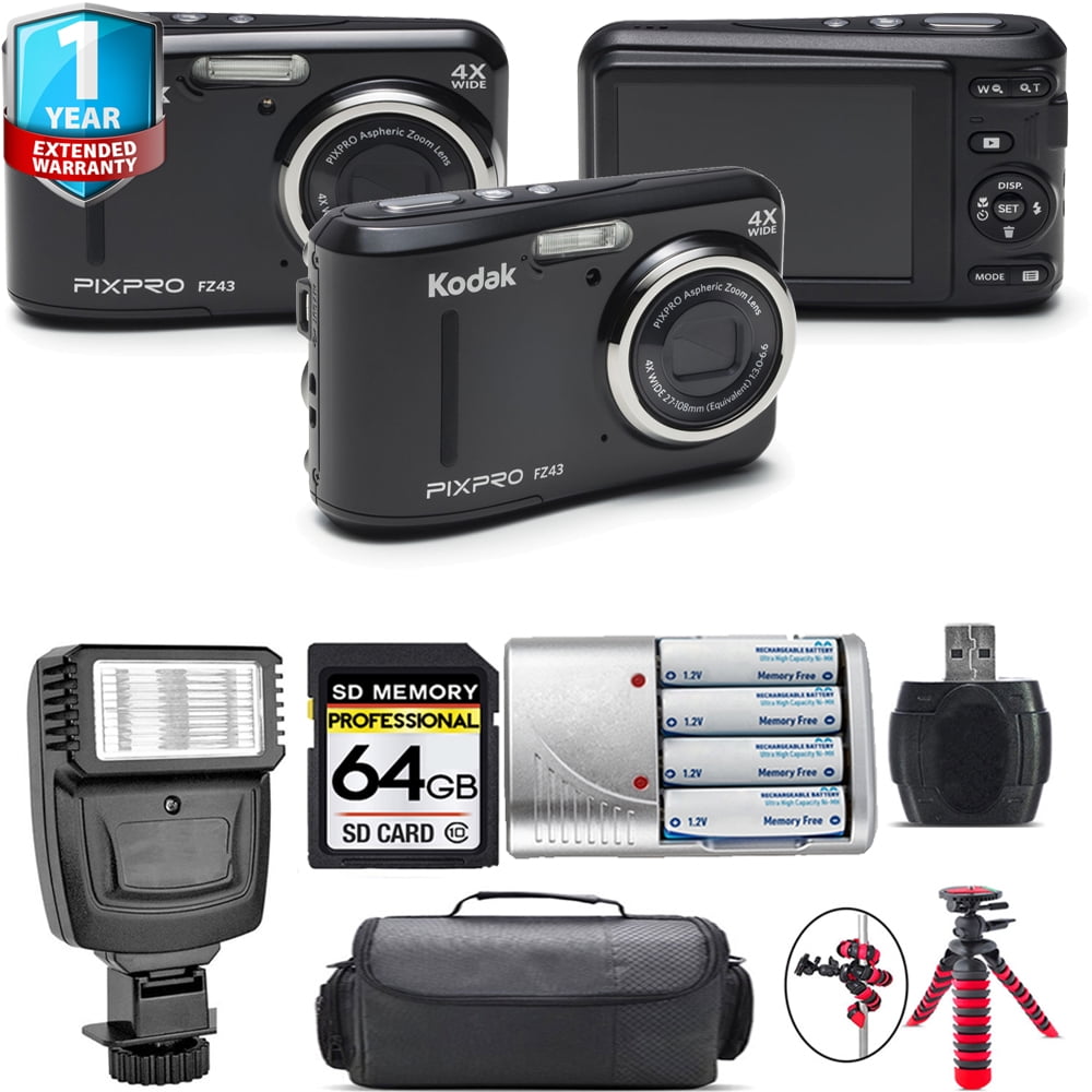 Kodak PIXPRO FZ43 Digital Camera (Black) + 1 Yr Warranty + Kodak PIXPRO FZ43 Digital Camera (Black) + 1 Yr Warranty +