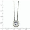 thumbnail image 2 of Chisel Stainless Steel Polished CZ June Birthstone Necklace, 2 of 2