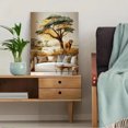 thumbnail image 5 of Qisvanset Framed Canvas Wall Art 12x16 Inch African Safari Animal Kids Nursery Wall Sticker Art, 5 of 5