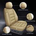 thumbnail image 4 of Car Seat Covers Full Set Fit for Chevrolet/Chevy Suburban 2009-2024,Waterproof Stain-resistant Leather Heavy-Duty Car Seat Covers Protector Beige,Full Set(2 Row 5 Seats), 4 of 10