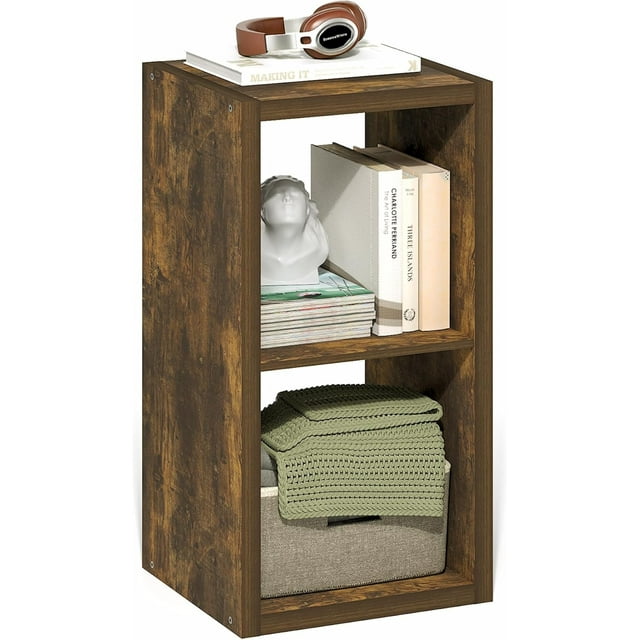Cubicle Book Shelf Vertical Thick Frame Bookshelf Horizontally & Vertically Reversible Bookcase with Open Back x x for Living Room Bedroom Home Office