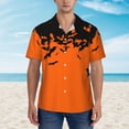 thumbnail image 2 of Sigee Halloween With Black Bats for Men’s Casual Beach Summer Shirts Funky Hawaiian Shirt for Men Hawaiian Shirts,XX-Large, 2 of 7