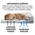 thumbnail image 4 of FurHaven Pet Products Velvet Waves Perfect Comfort Orthopedic Sofa-Style Pet Bed for Dogs & Cats - Granite Gray, Jumbo, 4 of 13
