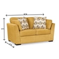 thumbnail image 7 of Roundhill Furniture Clareen Upholstered Stationary Loveseat, Sunflower, 7 of 7