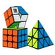 thumbnail image 1 of Juego de cubos de velocidad de 3 piezas, rompecabezas de base negra Juego de cubos mágicos de 2x2x2 3x3x3 Cubo de rompecabezas liso piramidal Xemadio WFLD-14, 1 of 7