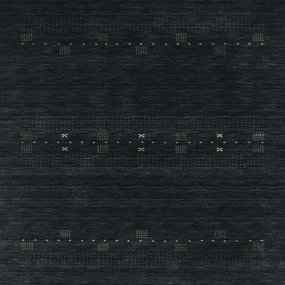 Ahgly Company Indoor Square Contemporary Gunmetal Green Abstract Area Rugs, 9' Square