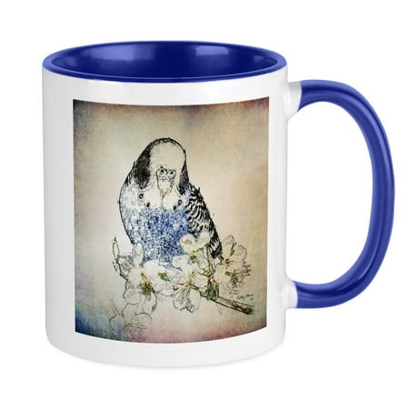 

CafePress - Blue Parakeet Mug - Ceramic Coffee Tea Novelty Mug Cup 11 oz