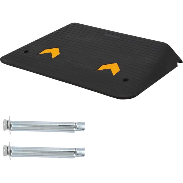 Rampas de Bordillo de Goma, Rampa para Silla de Ruedas con Superficie Antideslizante, Capacidad de 33000 LBS, Rampas Portátiles para Cochera