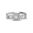 thumbnail image 2 of 10kt Or Blanc Femmes Diamant Rond Mariage Bague de Fiançailles Ensemble 1/4 Cttw, 2 of 4