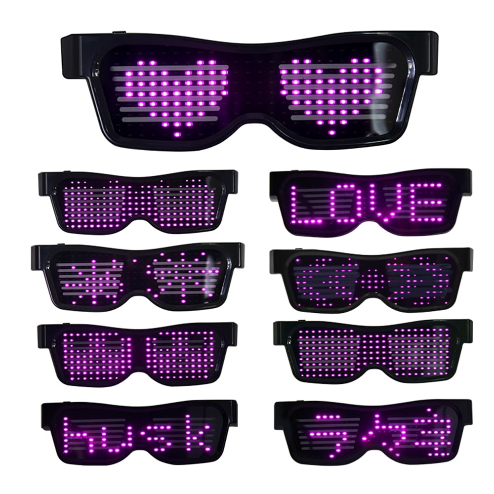 flashing christmas glasses