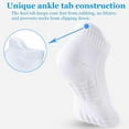 thumbnail image 4 of Jtbuh XLY Women's Ankle Athletic Running Socks, Anti-Blister Cotton Cushioned Wicking Socks (5 Pairs), 4 of 7