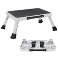 thumbnail image 2 of Adjustable Folding Step Stool, One Step Metal Ladder for RV Bathroom Bedroom, 265 Lbs Portable Platform with 3 Height Levels, Non-Slip Surface & Leg, Step Ladder for Office Home, 2 of 6