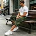 thumbnail image 5 of LTTVQM Camouflage 3/4 Length Cargo Pants for Men 2026 Earth Tone Hunting Camo Multi Pocket Relaxed Fit Summer Daily Walking Shorts Green 3XL, 5 of 7