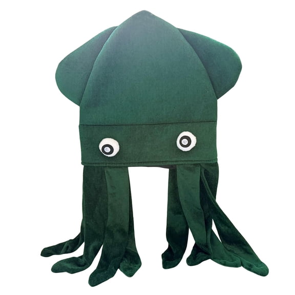Segolike Octopus Headwear Hat Octopus Shaped Hat Costume Headwear Animal Cap Party Hat Cosplay Headgear Comfortable Flannel Suitable for Role Playing Gift Givi green