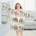 thumbnail image 5 of FORMRS Wearable Blanket Hoodie with Sleeves for Kids Cozy Flannel Sweatshirt, Red Christmas House, 5 of 7