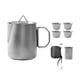 thumbnail image 2 of Taza de acero inoxidable para acampar, taza de café con tapa y 4 tazas de té, utensilios de cocina para barbacoa, de agua, kit de camping, picnic,, 2 of 8