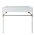 thumbnail image 2 of Modway Redeem 40" Silver Stainless Steel Wall-Mount Bathroom Vanity in Silver White, 2 of 8
