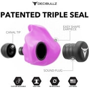 Decibullz Custom Molded Earplugs Pro Pack, One Size - Pink Bundle