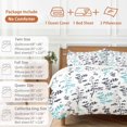 thumbnail image 6 of King 4 Piece Bedding Set Farm Blue Black Leaves Soft Breathable Duvet Cover and Pillowcase, Rural Style Plants Duvet Cover Set Bed Sheets for Bedroom Dormitory Guest Room, 6 of 9