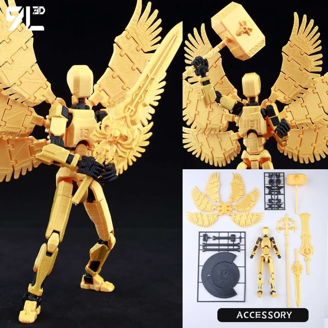 (Assembly Completed) T13 Action Figure Set,Dummy 13 Robot Action Figure, Lucky 13 Collectible Action Figure Articulated