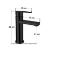 thumbnail image 3 of Grifo Baño Monomando Alto 30 Cm Ovalin Acero 304 Negro Mate Rubinett, 3 of 4