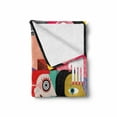 thumbnail image 2 of Fine Art Soft Flannel Fleece Throw Blanket, Cubism Style Mixed Human with Trippy Digital Abstract Effects, Cozy Plush for Indoor and Outdoor Use, 60" x 80", Multicolor, by Ambesonne, 2 of 6