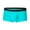 Blue, variant on zeranth Men Boxer Underwear Summer Patchwork Color U-Convex Ice Silk Thin Boxer Briefs Sexy Translucent Traceless Panties