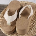 thumbnail image 5 of ibiyuan Comfortable Flip Flops for Women Thong Sandals Non- Rubber Sole Cute Slippers for Women Dressy Orthofeet Shoes for Women, 5 of 7