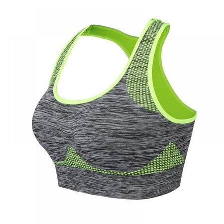 

Ladies Quick-Dry Fitness Bra Push Up Sports Gym Running Bra Seamless Workout Wirefree Padded Soft Breathable Underwear