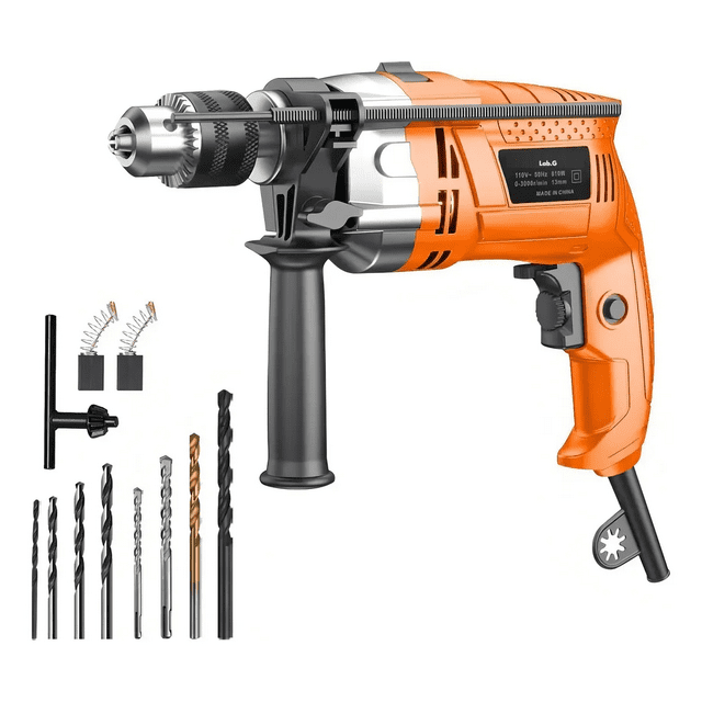 Taladro atornillador eléctrico de 13mm 810W herramientas Belug, Naranja