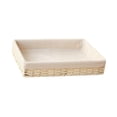 thumbnail image 4 of Canasta tejida de escritorio de escritorio Organizador Canasta de picnic Canasta de almacenamiento hecha a mano Bin organizador rectangular para patio Beige l, 4 of 8