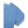 thumbnail image 6 of FASHIONWT Men Melange Jersey Shirts Summer Short Sleeve Button Henley T-Shirts, 6 of 7