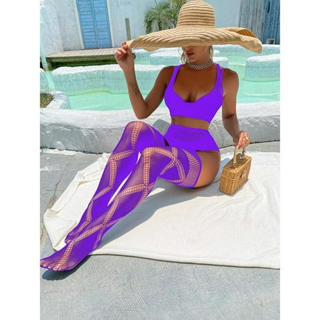 Generic Sexy Fishnet Clothes Sexy Lingerie Mesh Stockings Hollow out Free off Jumpsuit Open Crotch Body Stocking Stockings Sexy Sleepwear