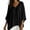 #02 Black, variant on Women's Dolman Sleeve V-Neck Blouse, Oversized Batwing Top, Loose Fit Casual Shirt for Vacation Work Leisure, Gray 2XL