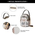thumbnail image 4 of FORMRS Crossbody Bag for Women Quilted Travel Shoulder Cell Phone Purse with Chain Strap Handbag, Gray Cat Pattern, 4 of 7