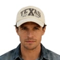 thumbnail image 3 of Hats for Women Unisex Distressed 3D Embroidered Texas Baseball Cap Unique Casual Khaki One Size, 3 of 5