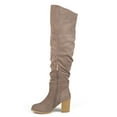 thumbnail image 3 of Journee Womens Kaison Stacked Heel Over The Knee Boots, Widths Available, 3 of 10