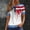 A16 White, variant on Patriotic Blouse for Women Short Sleeve Collared American Flag Paint Splatter Shirt Fashion 4th of July Holiday Independence Day Graphic Streetwear T Shirt