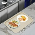 thumbnail image 3 of 24Pcs Eating Food Serving Tray for Cafeteria Restaurants 13.39" x 9.45", Khaki, 3 of 18