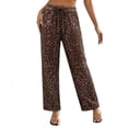 thumbnail image 3 of WWC Womens Elastic Waist Pants, Sequin Casual Pants for Women, Solid Color Lounge Pants with Pockets S-XXL, 3 of 5