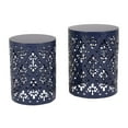 thumbnail image 2 of Soto Metal Outdoor Side Tables, Set of 2, Navy Blue, 2 of 7