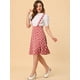 thumbnail image 2 of Falda Midi Allegra K de Lunares para Mujer Vintage de los Años 50 Rosa Oscuro S, 2 of 5