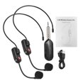 thumbnail image 2 of Headset 2.4G Wireless Microphone Headset 164ft Range Headset Mic and Handheld Mic 2 In 1 Professional Voice Amplifier Headset Microphones for Karaoke Speaker Amplifier PA System, 2 of 7