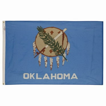2x3' DURAWAVEZ OKLAHOMA NYLON FLAG CH&G