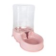 thumbnail image 1 of Dispensador de comida, bebedero, superficie lisa, práctico, gran capacidad, automático, para mascotas Dispensador de agua rosa, 1 of 9