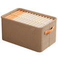 thumbnail image 1 of Multi-Functional Closet Organizer,Steel Ring Storage Box, Fabric Folding Bedroom Wardrobe Clothes Storage Box A, 1 of 5