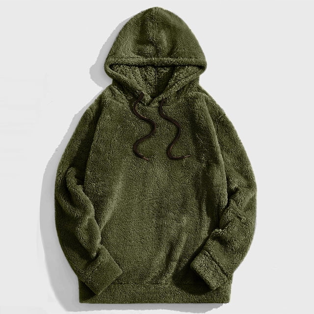 Meichang Oversized Hoodies for Women Drawstring Long Sleeve Fuzzy Fleece Lounge Pullover Basic Solid Color Hoodies Soft Sweatshirts