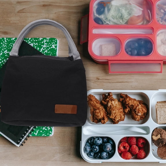 CHICHUMID 1Pc Convenient Black Thermal Food Preservation Bag Portable Picnic Lunch Tote