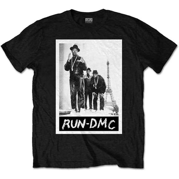 Run DMC Unisex T-Shirt Paris Photo (Small)